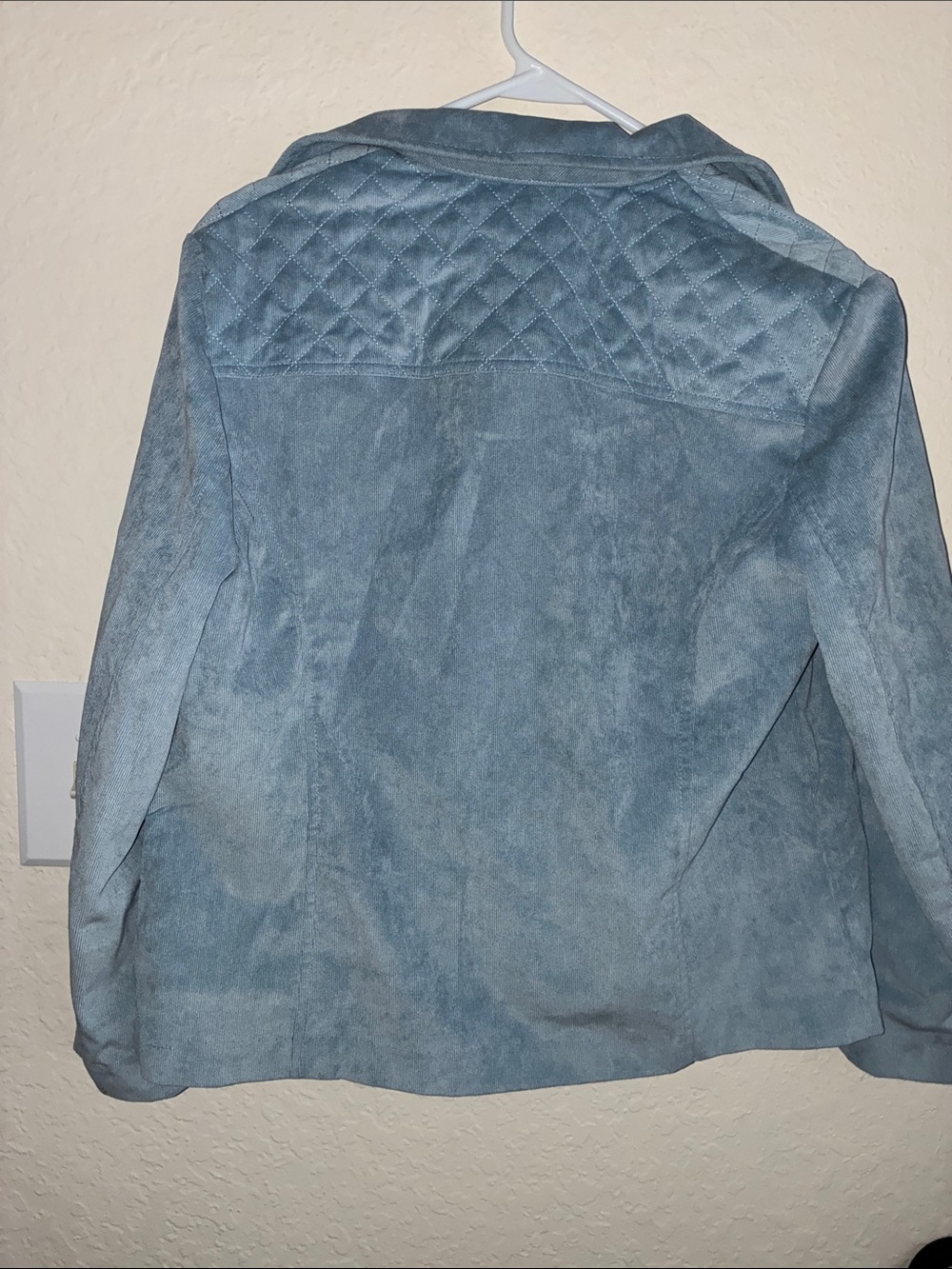 Alfred Dunner Light Blue Suede-Effect Jacket - Picture 10 of 12